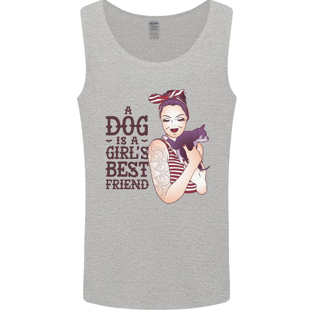 A Dog Is a Girls Best Friend Chihuahua Mens Vest Tank Top