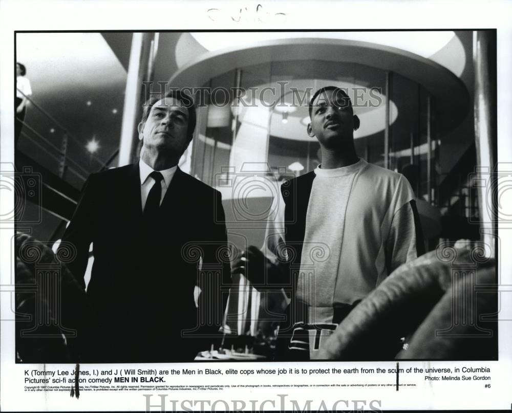 1998 Press Photo Tommy Lee Jones and Will Smith in 