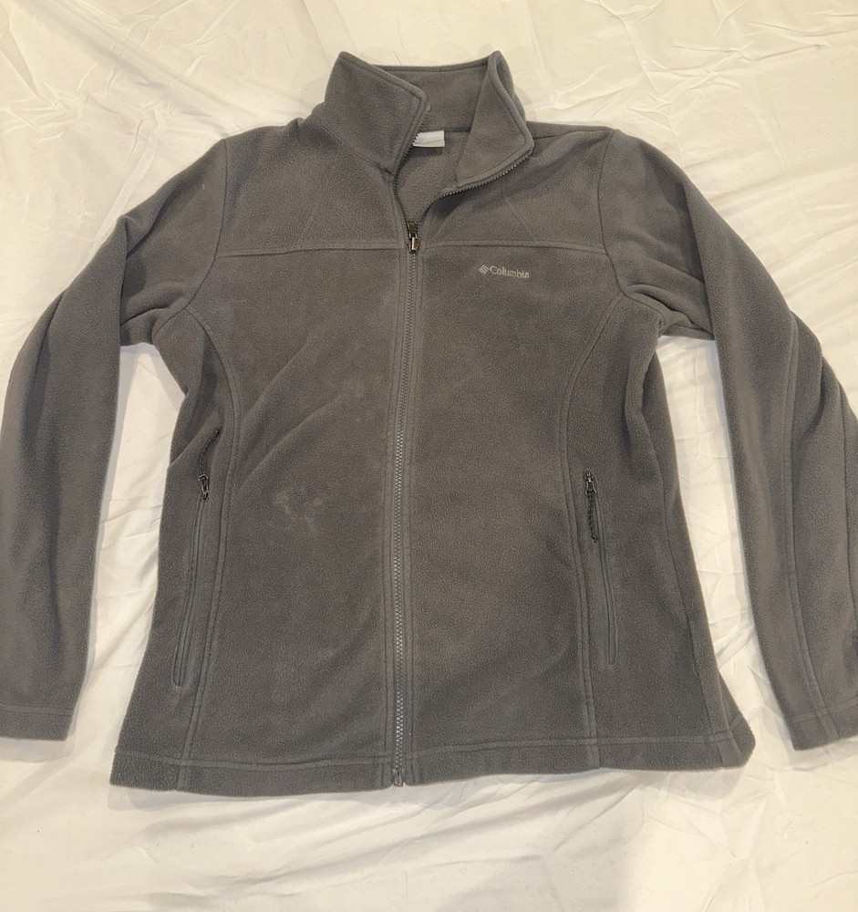 Gray Columbia Fleece Jacket L