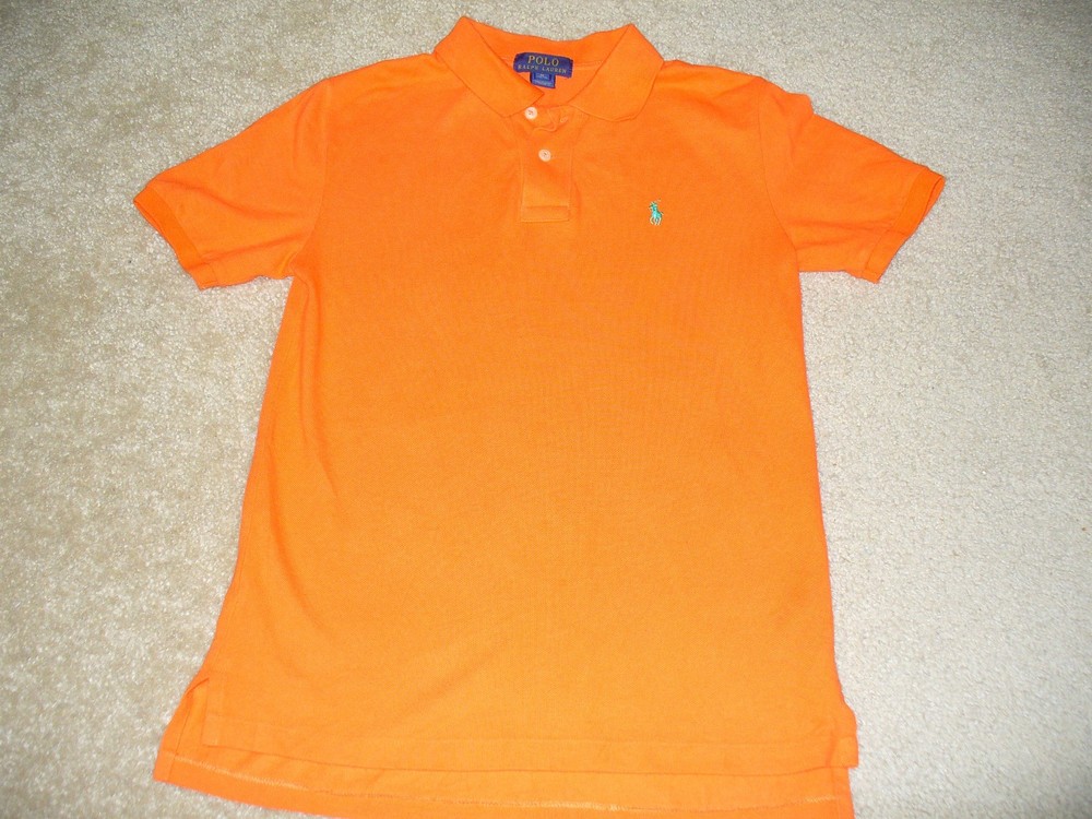 Polo Ralph Lauren Size M (10-12) Boys Orange Short sleeve Polo