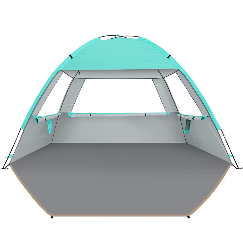 Beach Tent Sun Shelter for 3/4-5/6-7/8-10 Person, UPF 50+ UV Protection Beach...