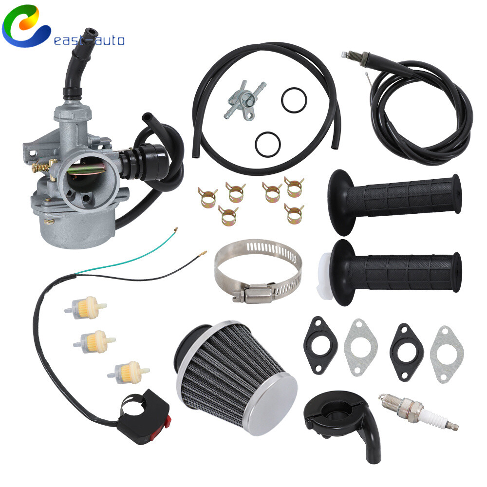 Carb Air Filter Throttle Handle Grips Cable For 50cc 70cc 90cc 110cc 125cc PZ19