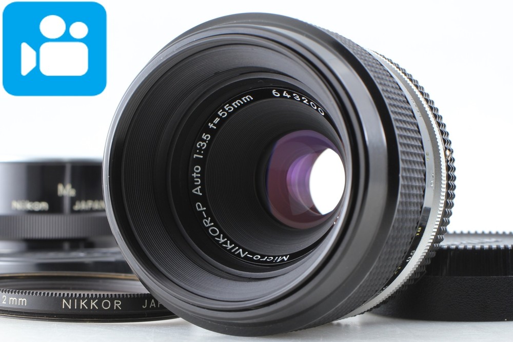 w/ M2 Tube [N MINT] Nikon Micro Nikkor P Auto 55mm F3.5 Ai Converted From JAPAN