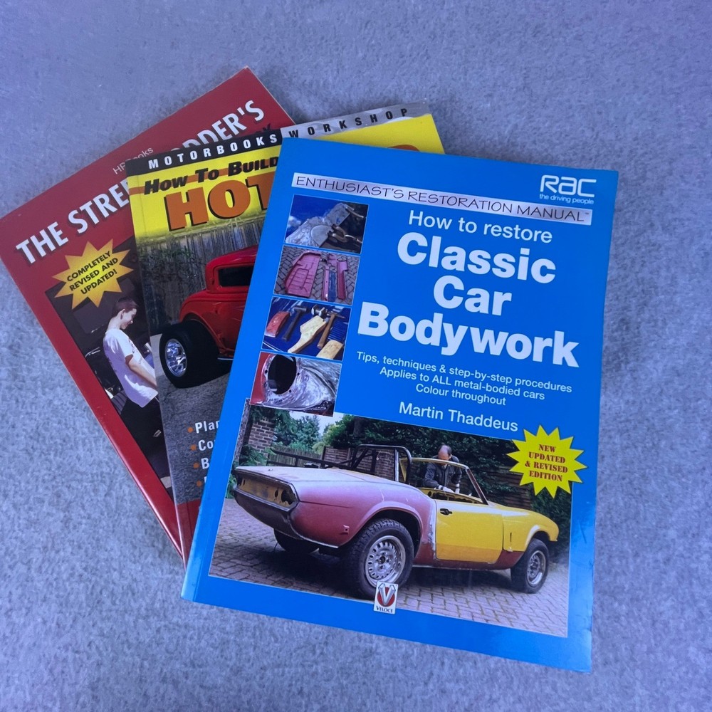 Lot of 3 Hot Rod & Classic Car Restoration Books Bodywork Street Rod How-To