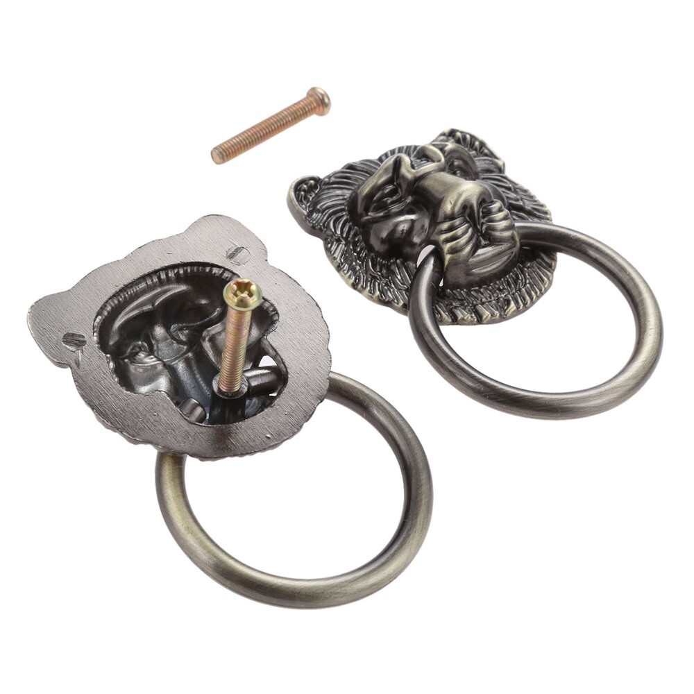 Vintage Lion Head Handle Knob for Cabinet Drawer Interior Gate Pull Kitchen Hardware