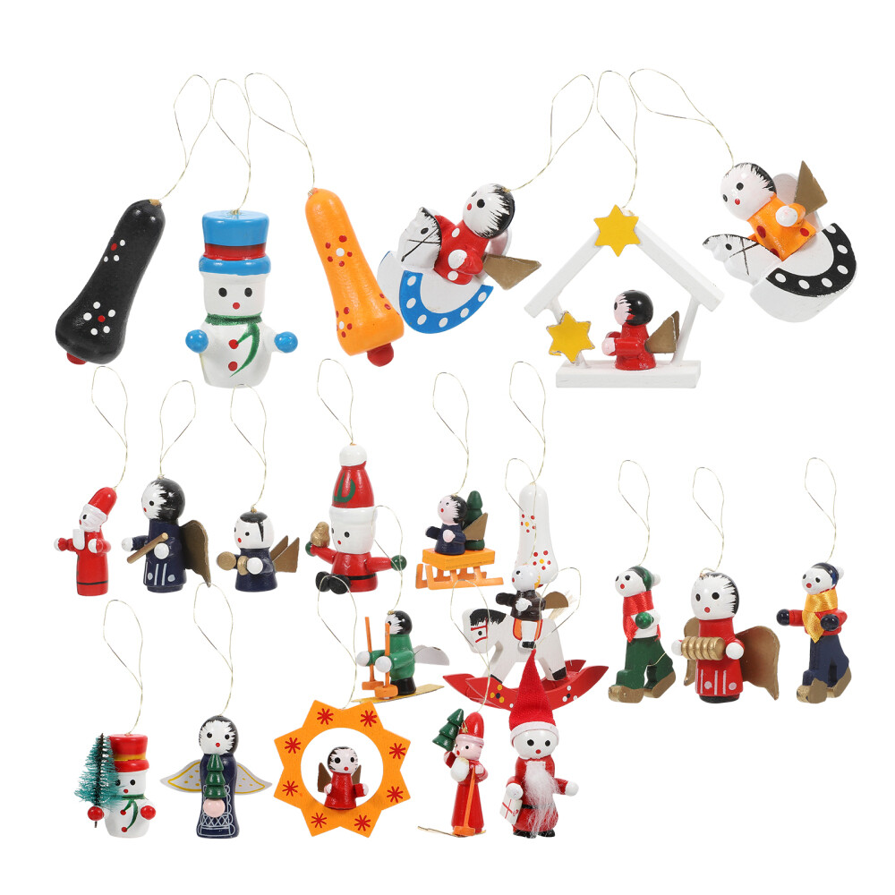 Mini Birdhouse Ornaments Snowman Christmas Party Decorations