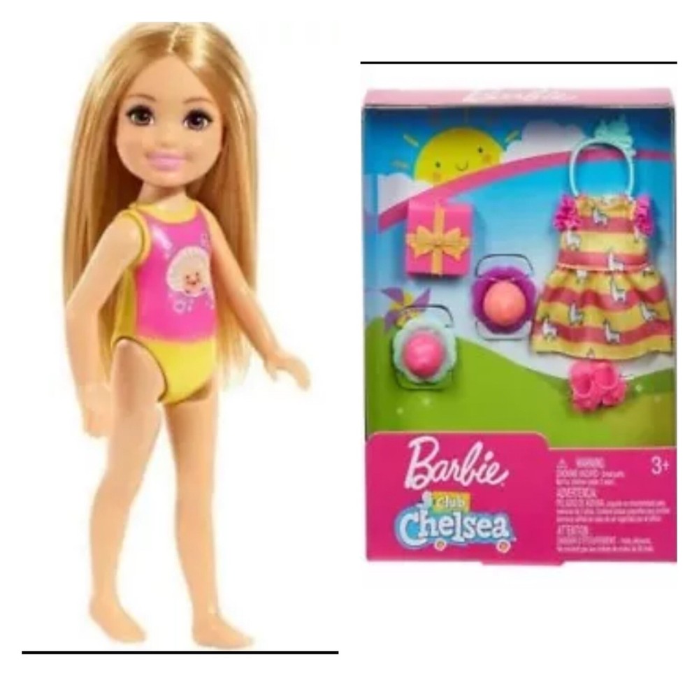 Barbie Chelsea Doll sea shell swimsuit - Chelsea Doll Accessory Pack Lot of 2