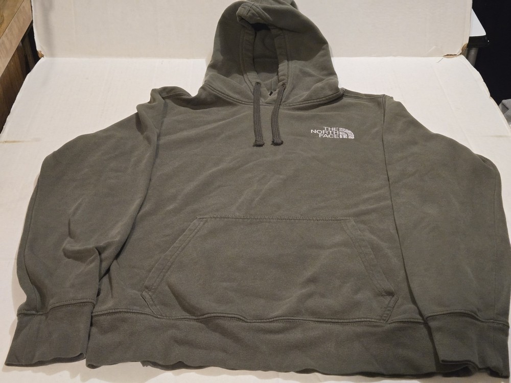 The North Face Never Stop Exploring Box Logo Hoodie in Olive Green Size M