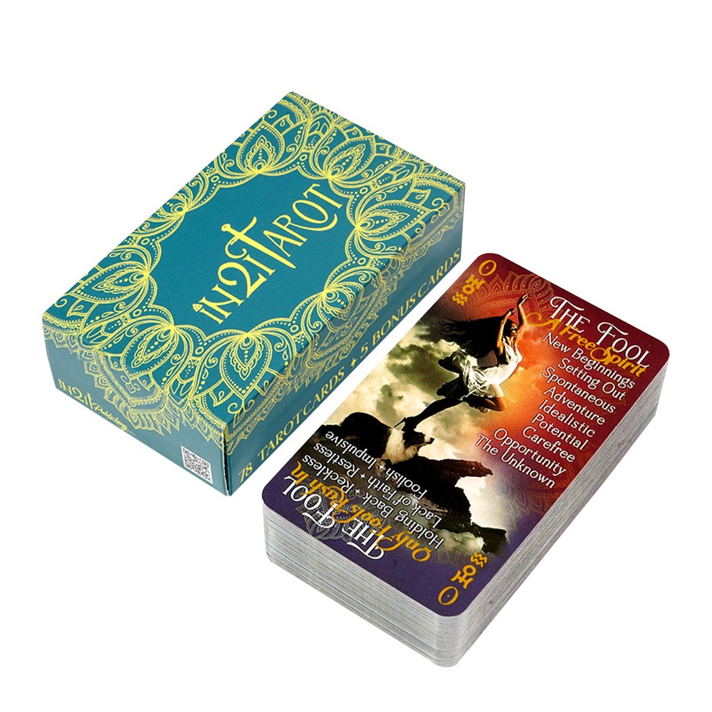 iN2IT Tarot Deck with Keywords 78 Tarot Cards Oracle Cards Smaller No Book