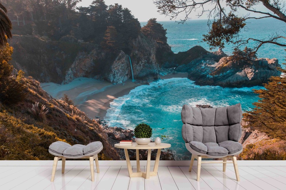 3D Mountain Sea Landscape Wall Murals Wallpaper Murals Wall Sticker