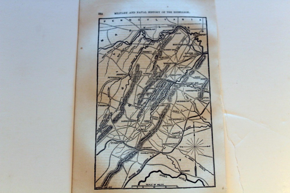 1866 Authentic Antique Civil War Map of Maryland and Virginia