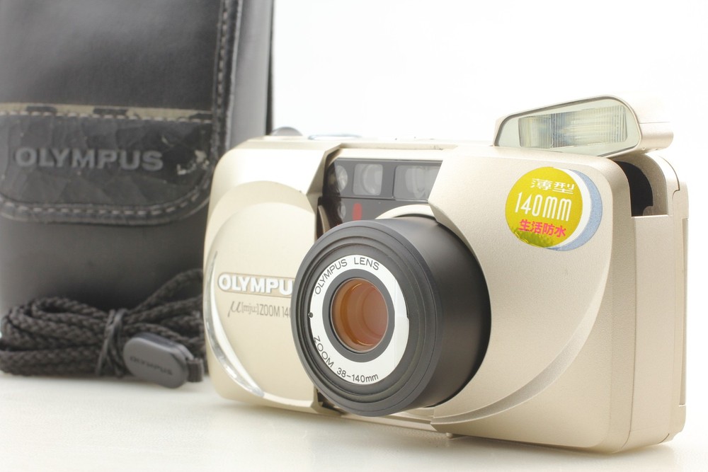 Olympus mju Stylus Zoom 140 35mm Film Camera in Mint Condition with Case & Strap - Japan Import