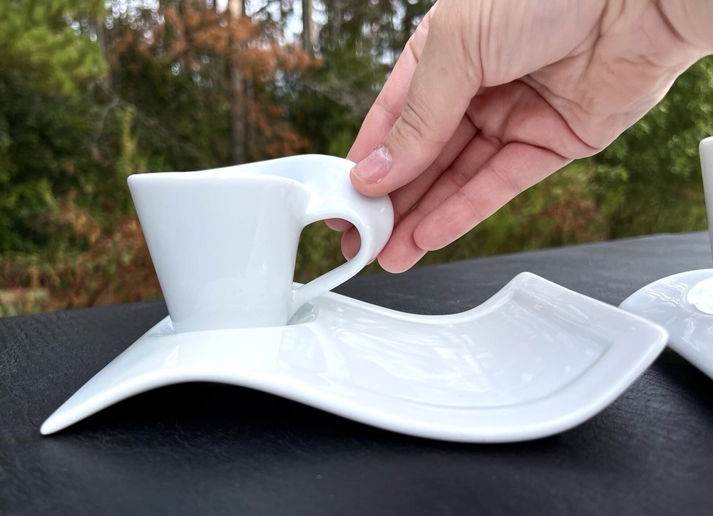 Expresso Coffee Mug & Desert Wave Plates 4 Piece Set - Unbranded