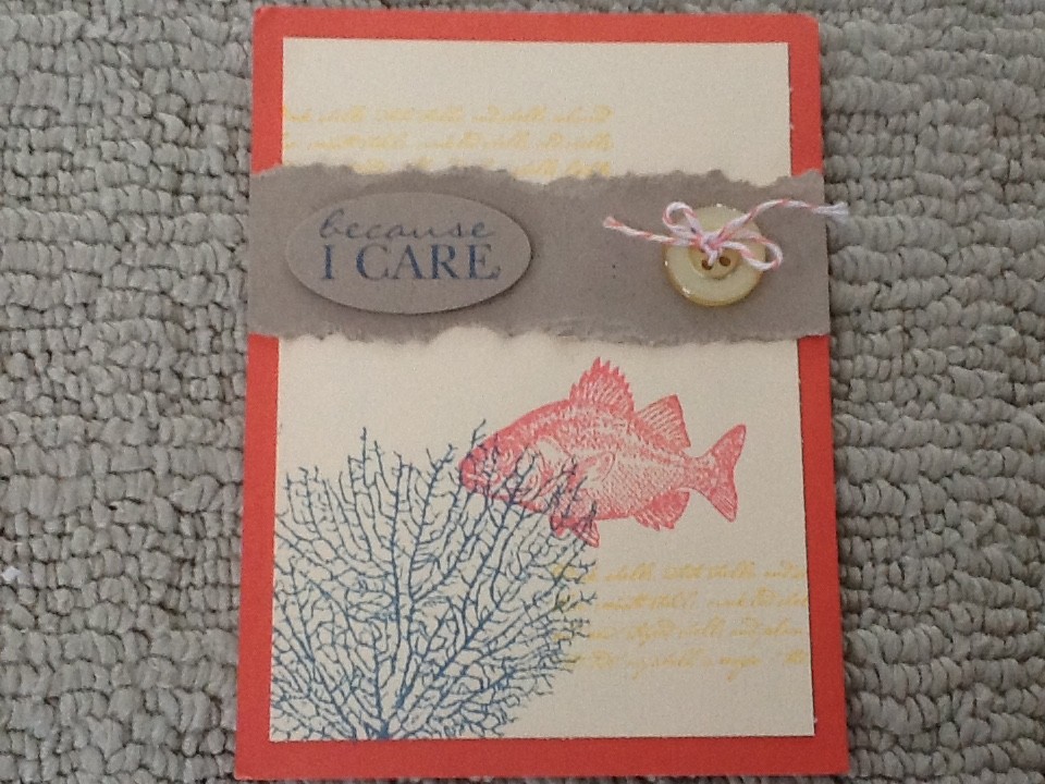 By the tide birthday friend because I care card kit of 6 made with Stampin' Up!