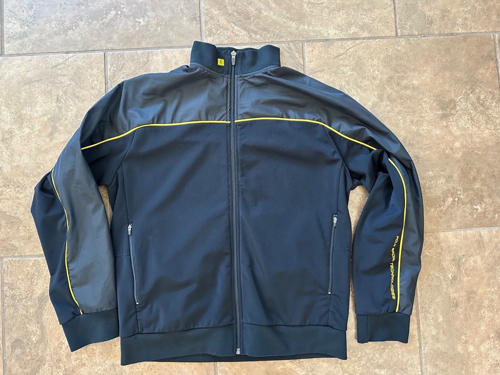 POLO SPORT Ralph Lauren Size XL Full Zip Windbreaker Jacket Black Canada Made
