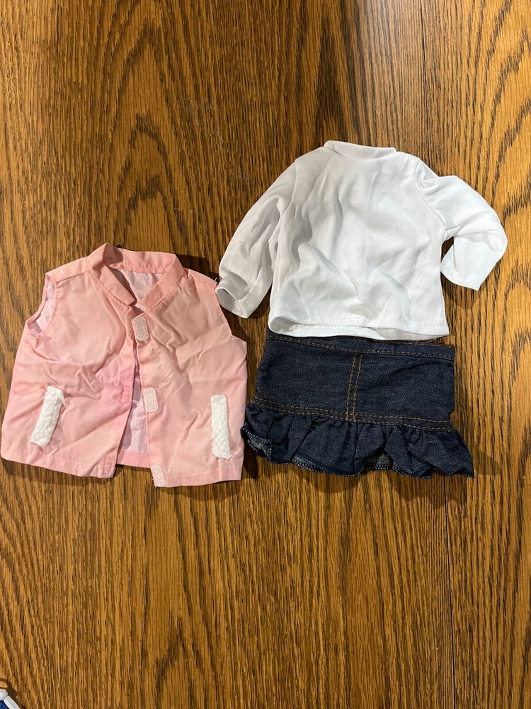 American Girl Doll Vest and Skirt Outfit Set