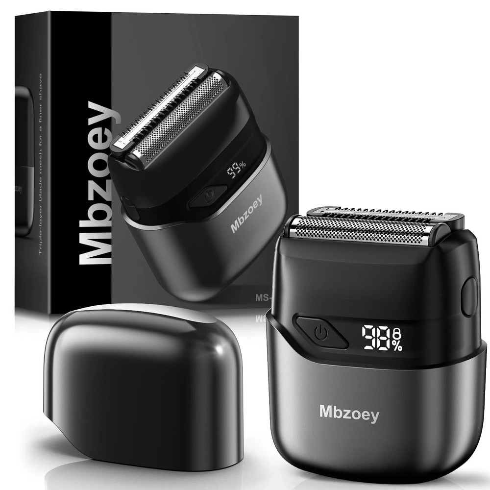 Mbzoey Mini Electric Razor for Men - IPX7 Waterproof Foil Shaver for Face & Travel