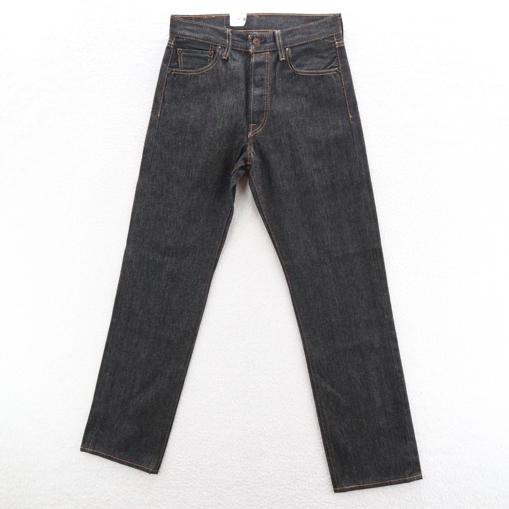 Levis 501 Jeans Mens 30x32 Black Shrink to Fit Original Button Fly Denim Grunge