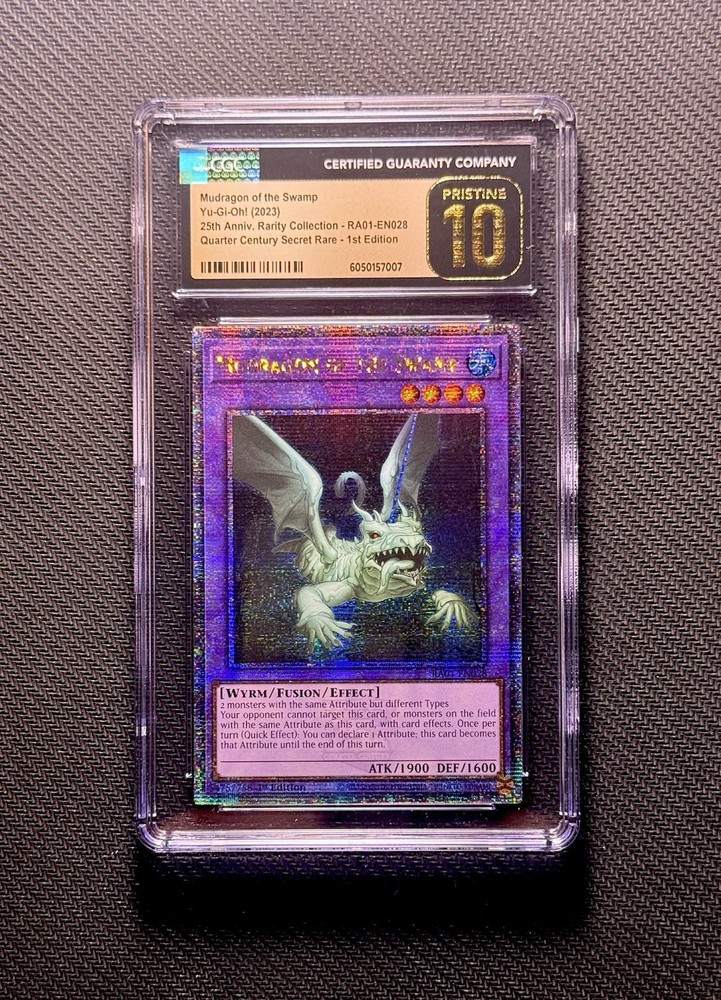 CGC Pristine 10 Mudragon of the Swamp YuGiOh RA01-EN028 Graded Card