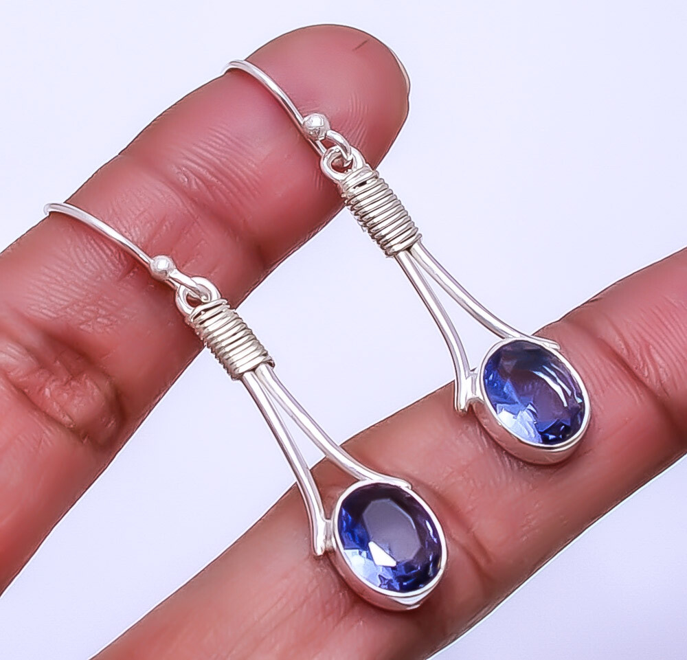 Iolite Designer 925 Sterling Silver Earring 1.95