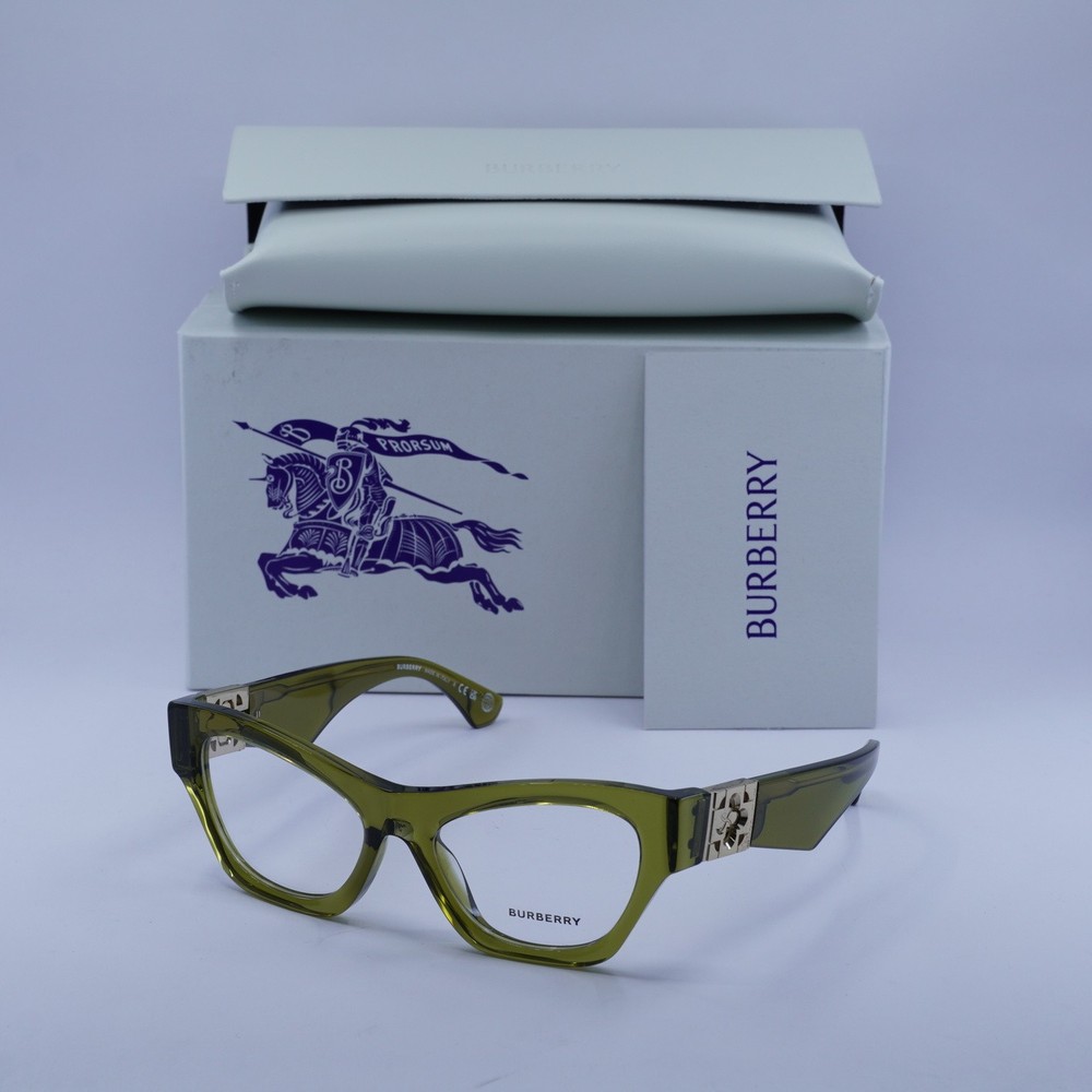 Burberry BE2405U 4118 Green Transparent 53mm Authentic Eyeglasses