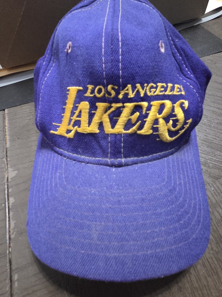 Sports Specialties Vintage LA Lakers Motion Logo Purple Snapback Hat