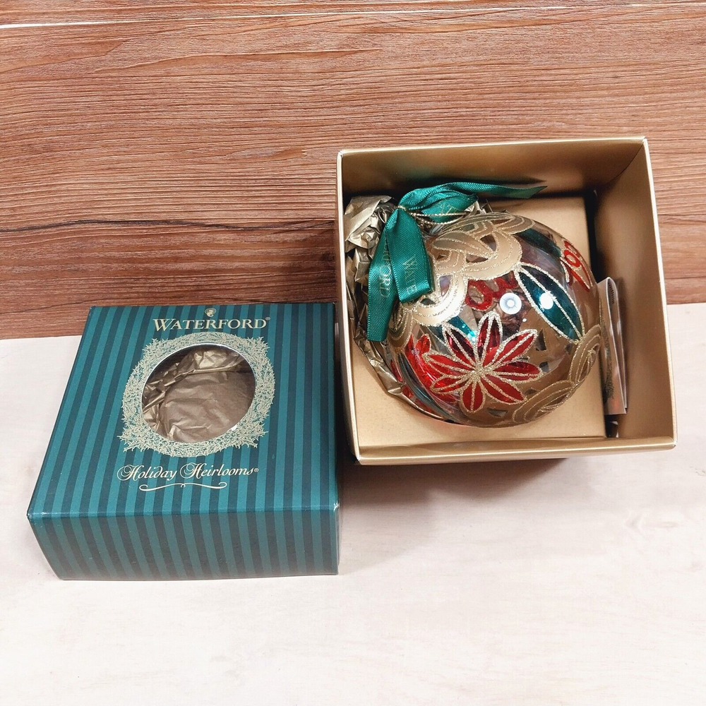 Handcrafted Waterford Crystal Christmas Ball Ornament 1999/2000