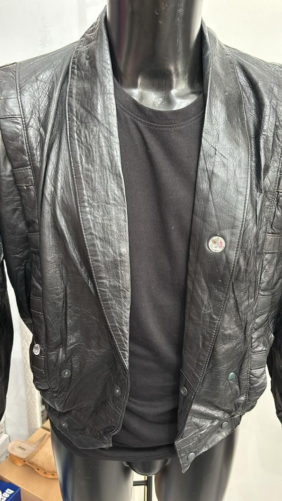 Genuine Leather Jacket for Women Size M Black LLD72 Pre-Owned