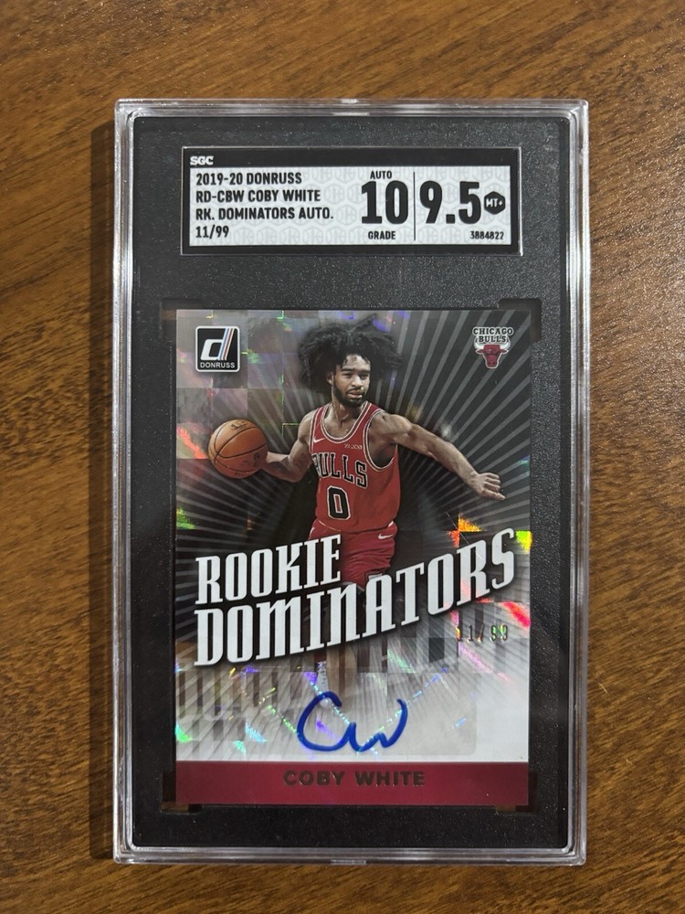 Coby White 2019 Donruss Dominators Rookie Auto SP RC SGC 9.5 Auto 10 /99