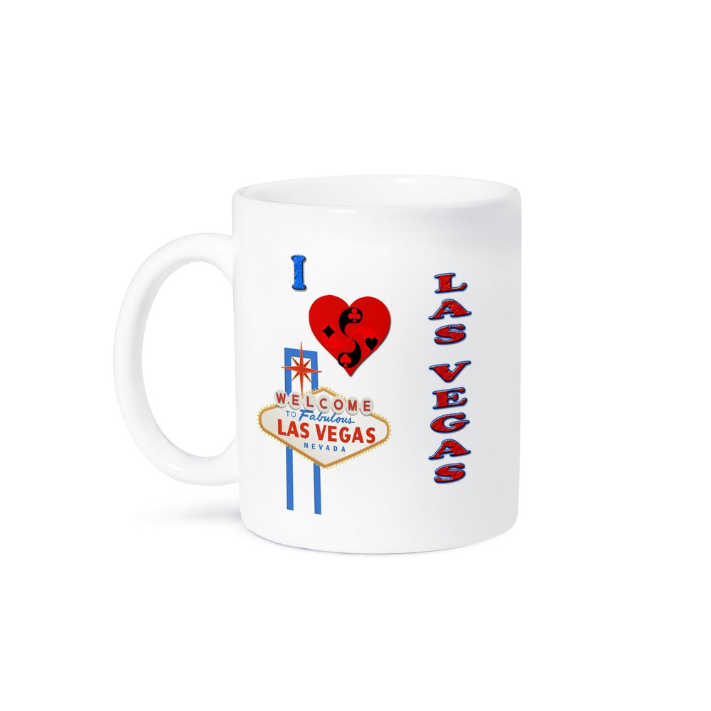 3D Rose Las Vegas Nevada Casino Playing Cards Themed Mug
