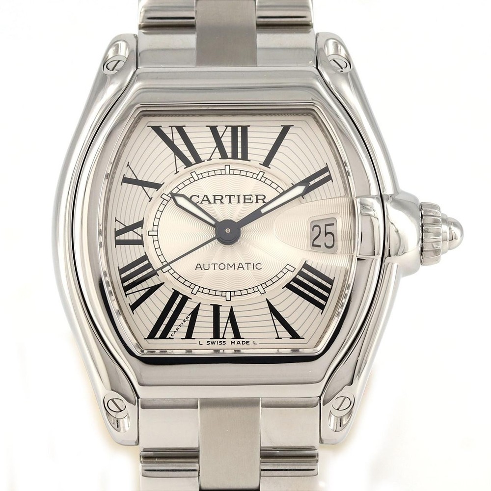 Authentic Cartier Roadster LM W62025V3 SS Automatic Watch Ref 260-002-620-4208