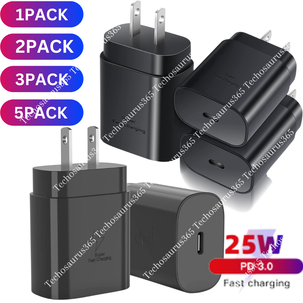 25W USB-C Fast Charger Block for Samsung iPhone iPad Type-C Cube Brick