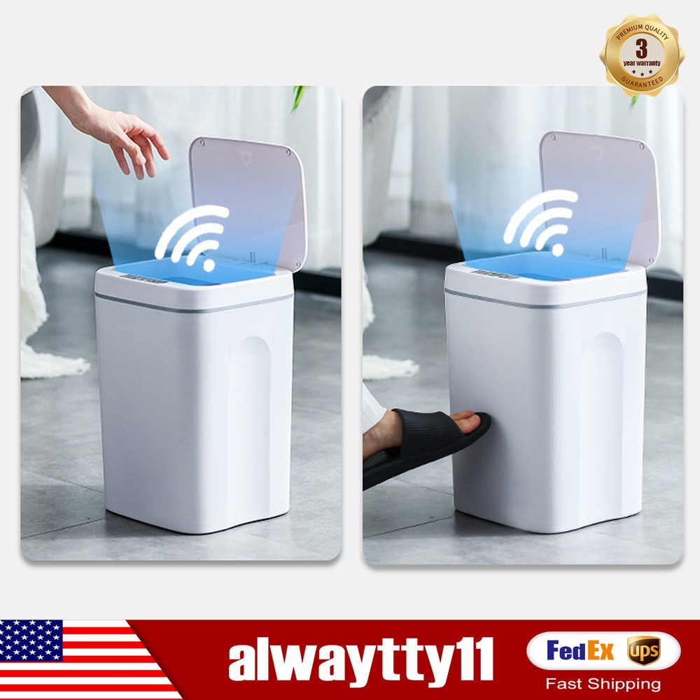 4.22 Gallon Trash Can Touchless Automatic Motion Sensor Smart Trash Can Bathroom