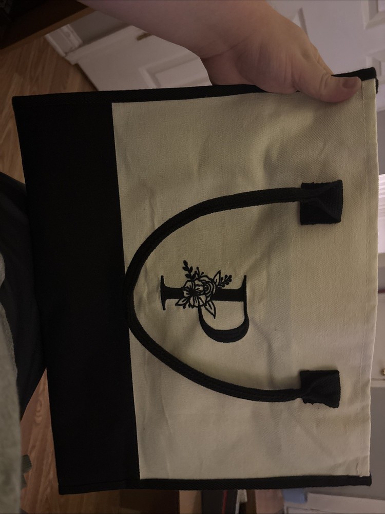 Embroidered P Tote Bag