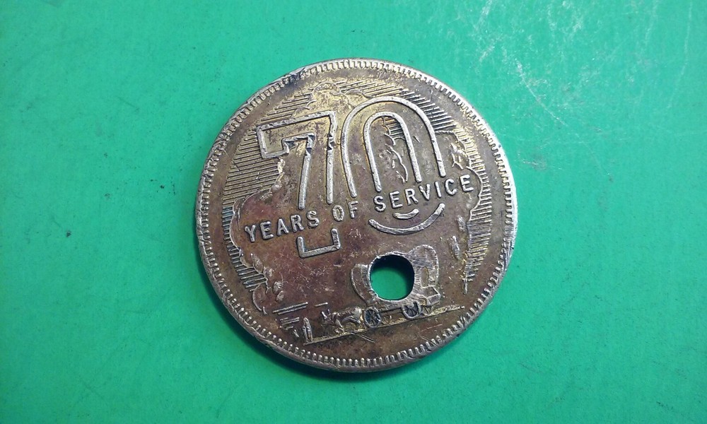 Vintage Rare Brass Token Coin FIRST NATIONAL BANK OF THE BLACK HILLS - 70 Years