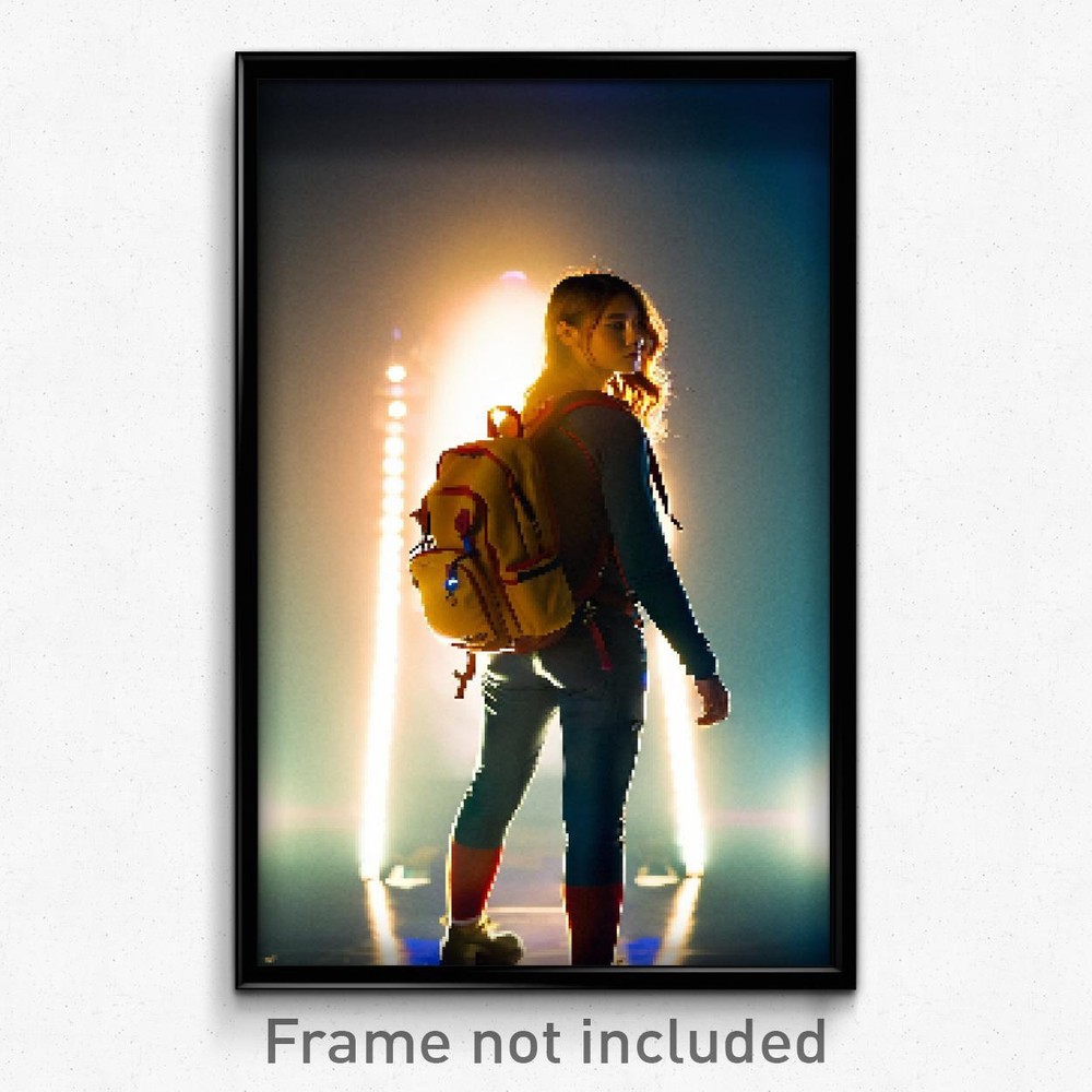 Psychedelic 8-Bit Pixel Art Backpack Video Game Poster