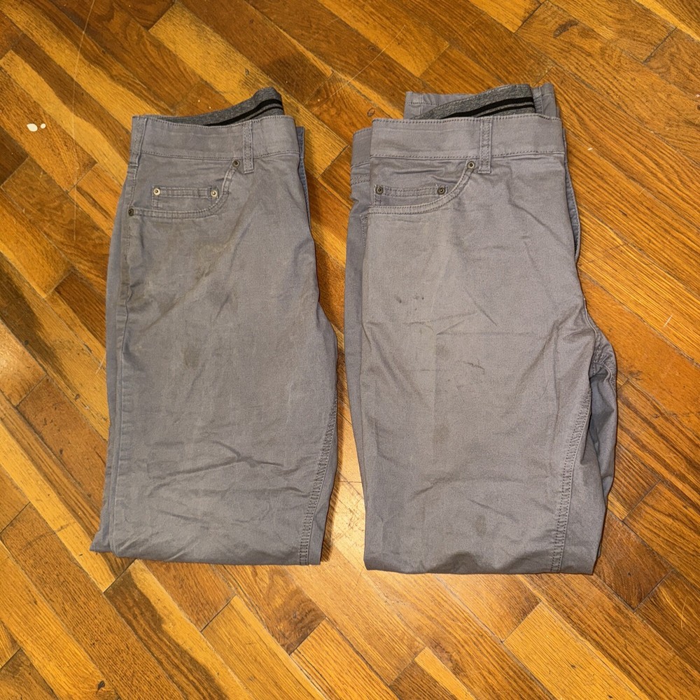 Members Mark Twill Work Jeans 2-Pack Gray W36 L31-image