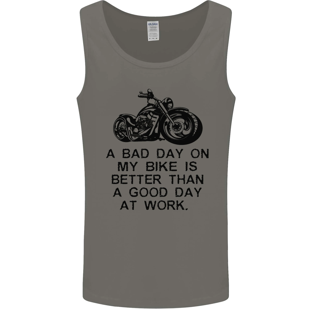 A Bad Day on My Bike Motorbike Biker Mens Vest Tank Top