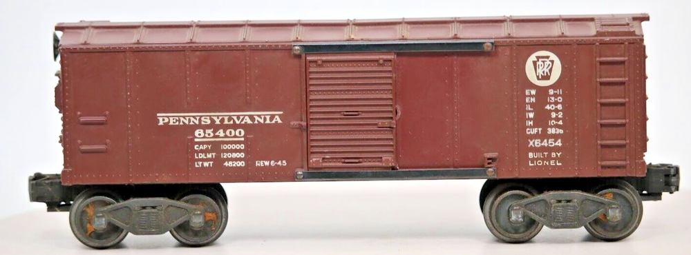 LIONEL • O GAUGE • 1952 Postwar x6454 Pennsylvania Boxcar • VERY GOOD COND