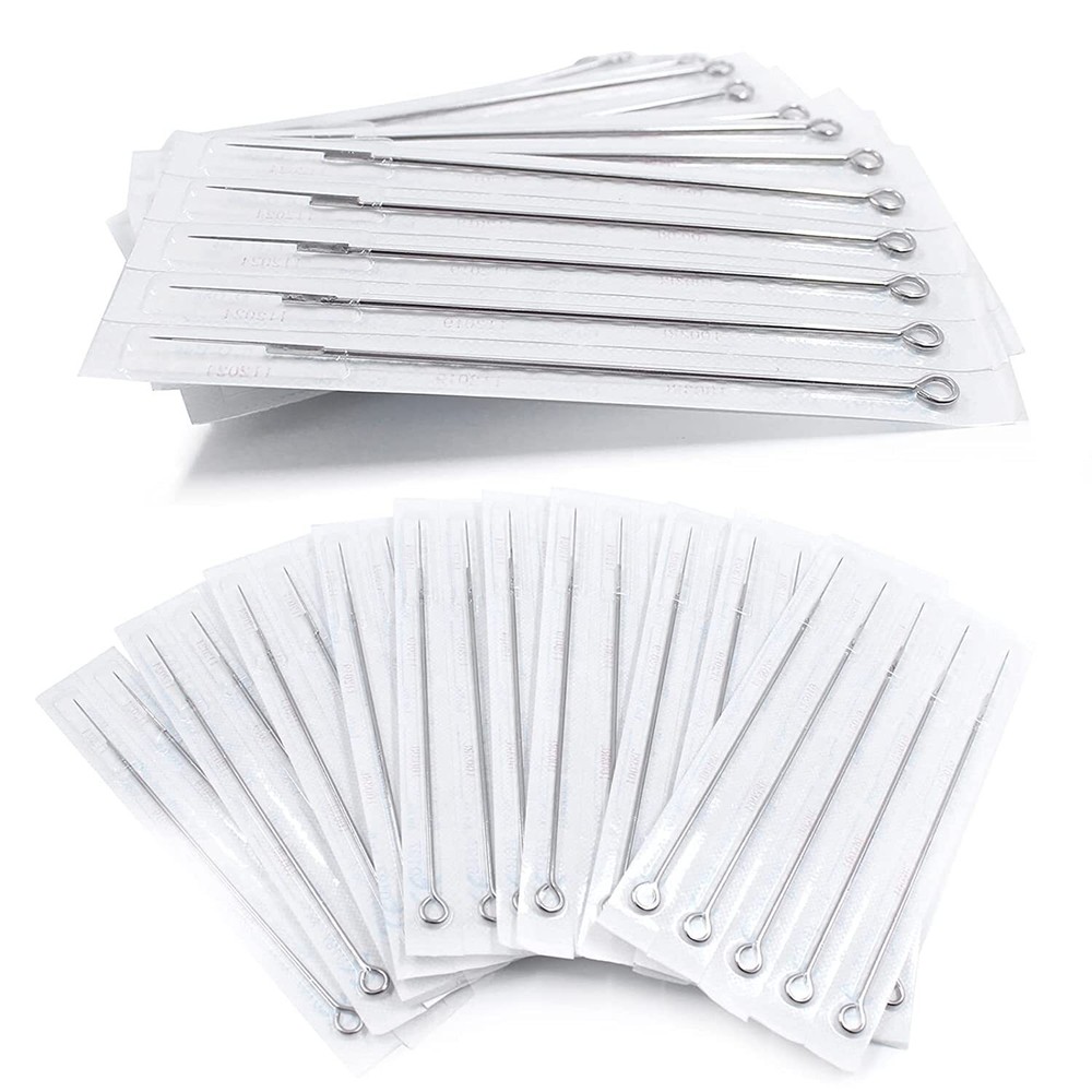 50,100 pcs Disposable Sterile Tattoo Needles Round Liner Shader Magnum Flat