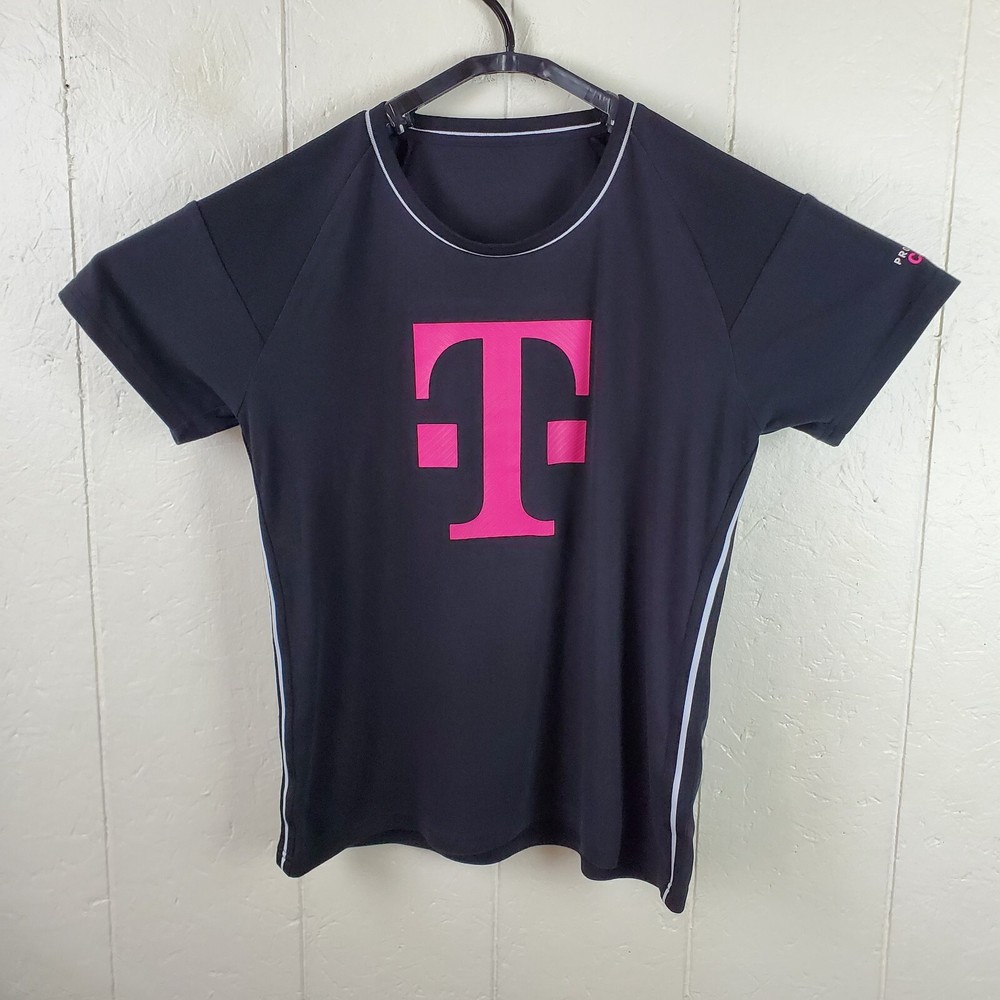 T-Mobile Employee Shirt Womens Extra Large Black Scoop Neck Short Sleeve Graphic