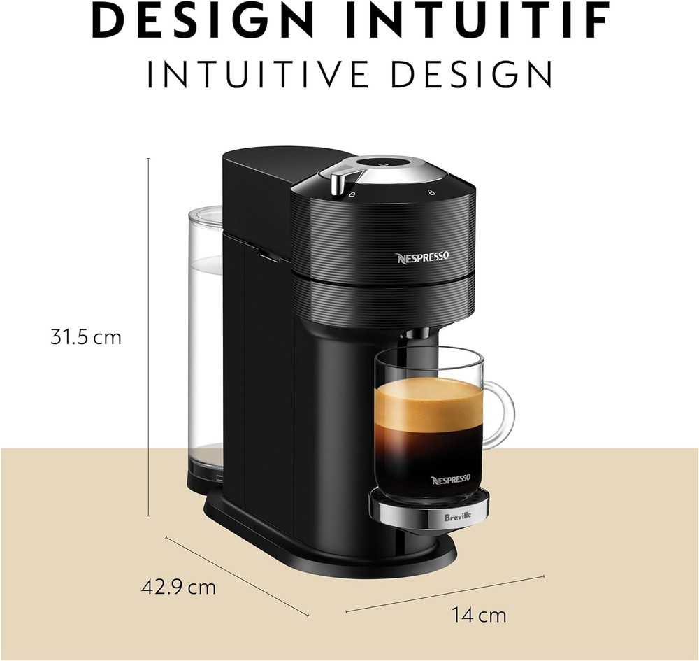 Nespresso Vertuo Next Coffee Espresso Machine De'Longhi Black Open Box New