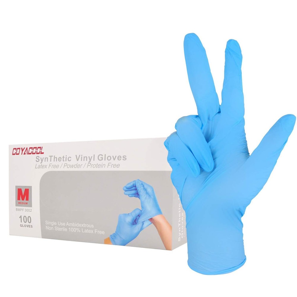 Disposable Nitrile Vinyl Blend Gloves Medium Latex Free