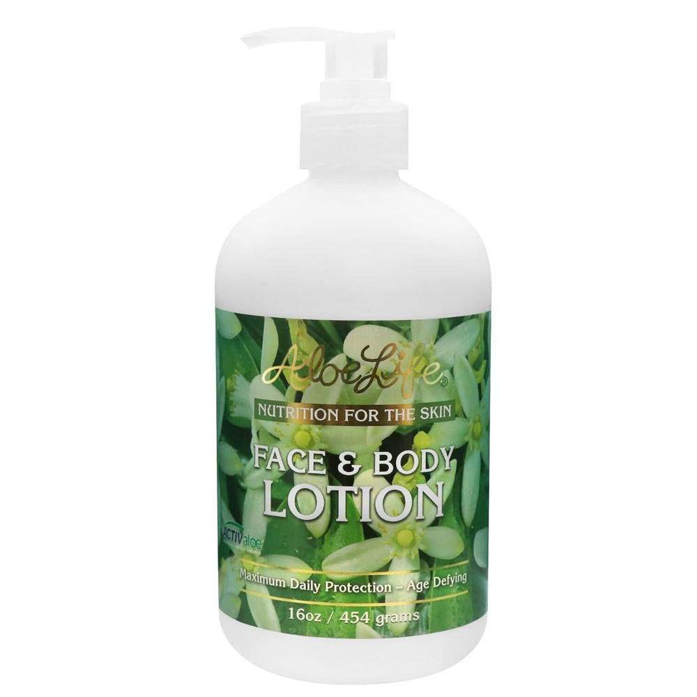 Aloe Life - Face & Body Lotion, Concentrated Formula, Hydrates Dry Skin, Contain