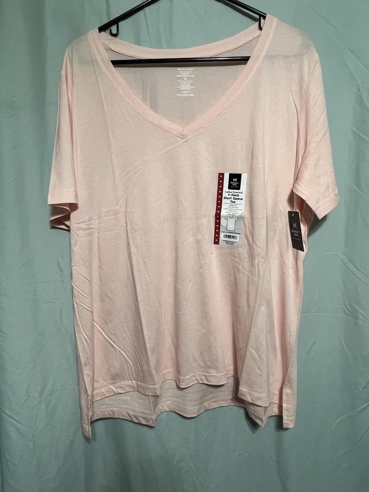 Members Mark Womens XL Essential V-Neck Short Sleeve Basic Tee-image