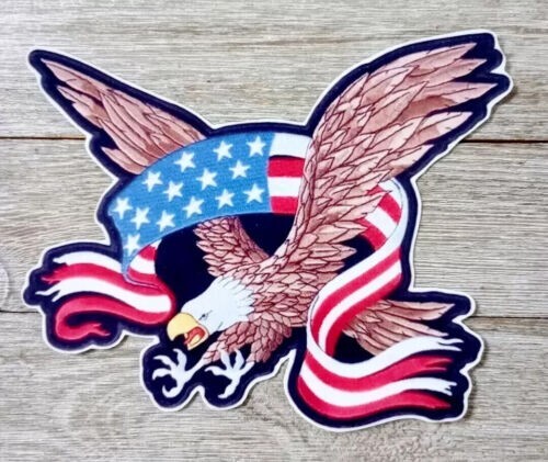 American eagle flag bird glossy wall sticker craft 9.5 inch new