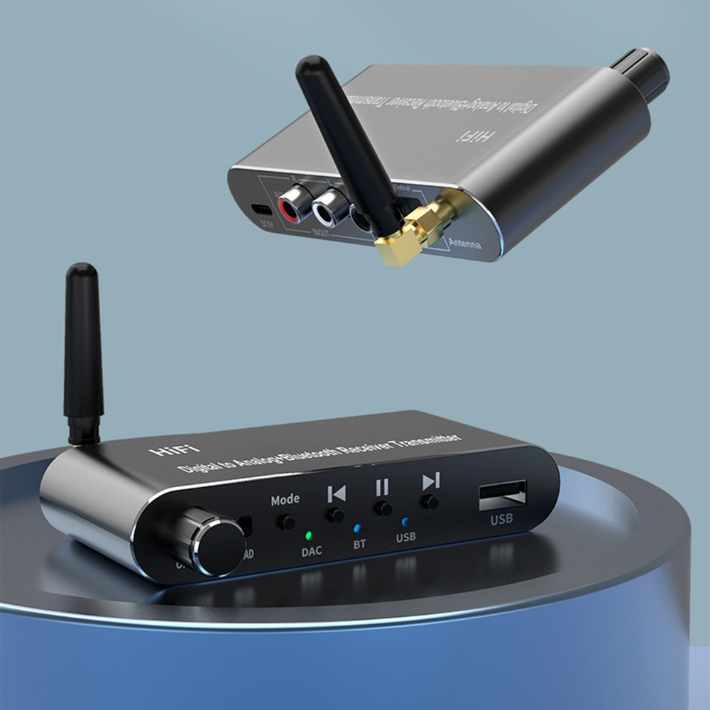 Bluetooth 5.1 Digital Optical to Analog DAC Audio Converter Receiver Transmitter