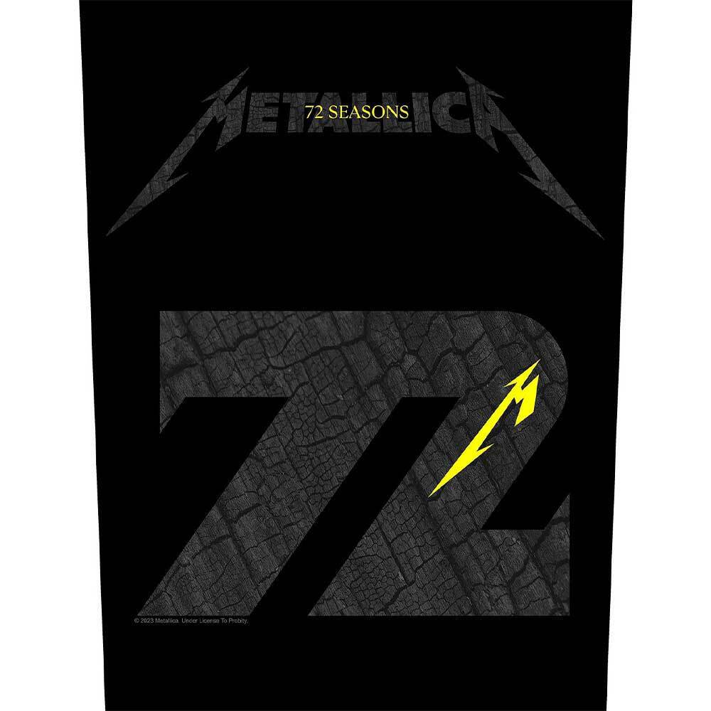 Metallica Back Patch Charred M72 Band Logo new Official Black One Size