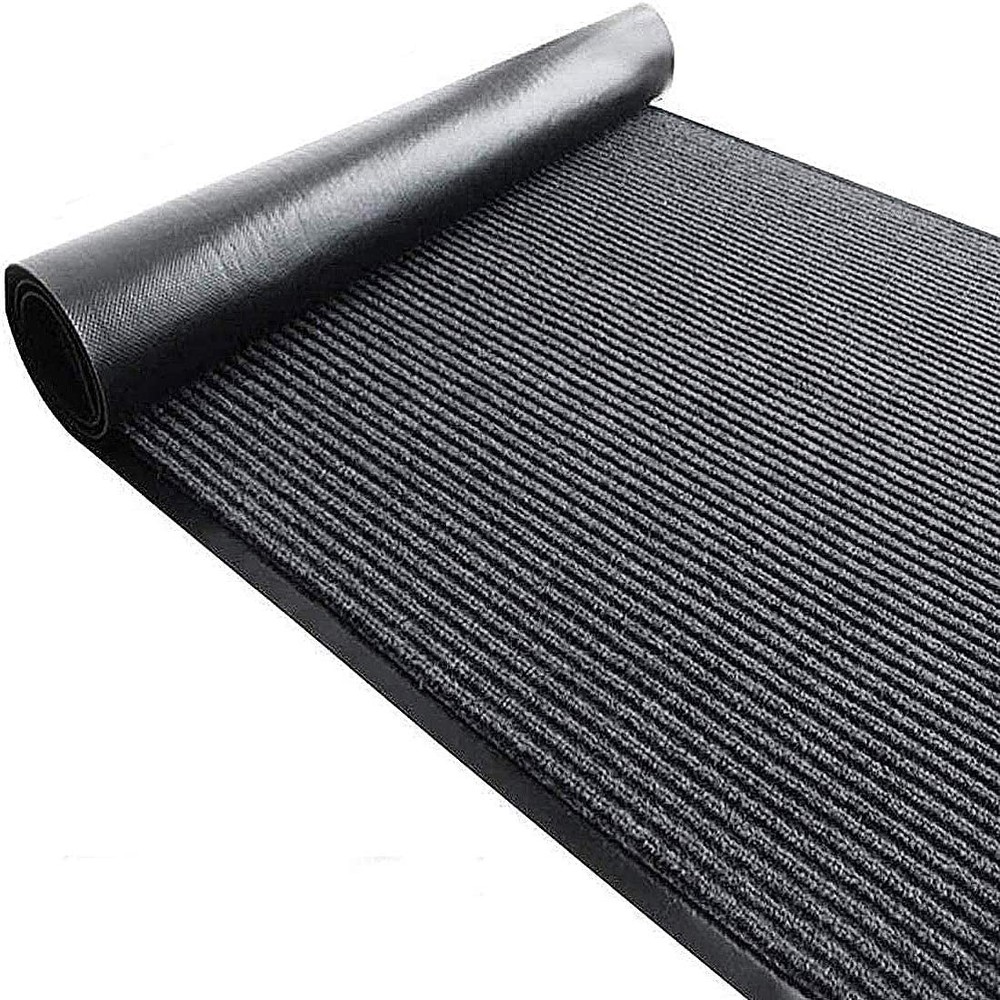 3' X 10' Striped Brush Step Entrance Mat Commercial Grade Door Floor Mat Viny...