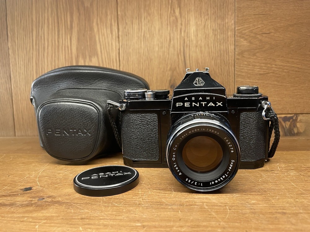 *CLA'd : Rare Black : Near Mint ++* Pentax S2 Late Model Camera Takumar 55mm F/2